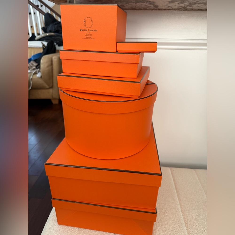 Hermes Orange Box and Bag Collection